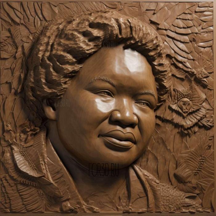 Stacey Abrams 1 stl model for CNC